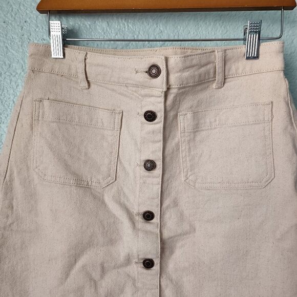 Oat new york button front mid skirt - Picture 2 of 9
